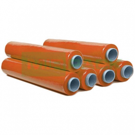 Стрейч пленка ручная 500 мм 20 мкм 1,8 кг оранжевая - Вид 1